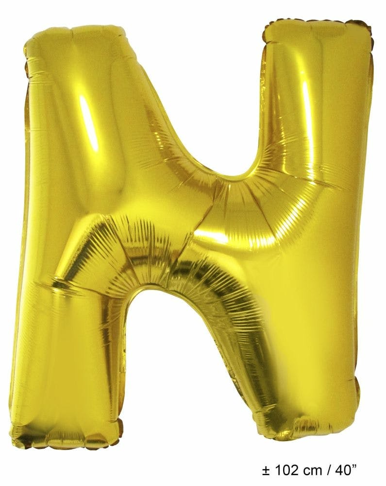 Helium Ballon Letter N - Goud - 102 Cm