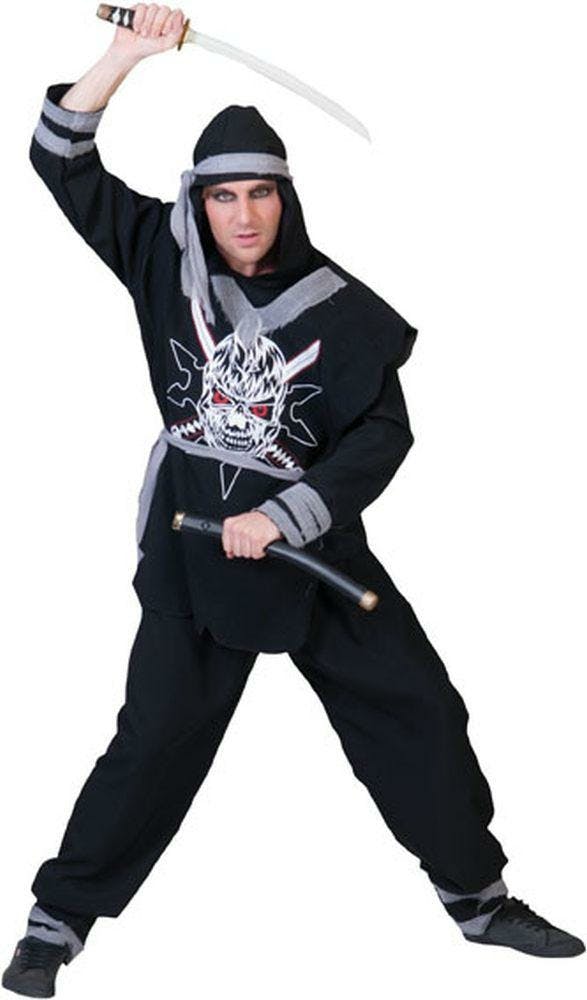 Ninja Kostuum Zwart Volwassenen Man - Maat 48-50