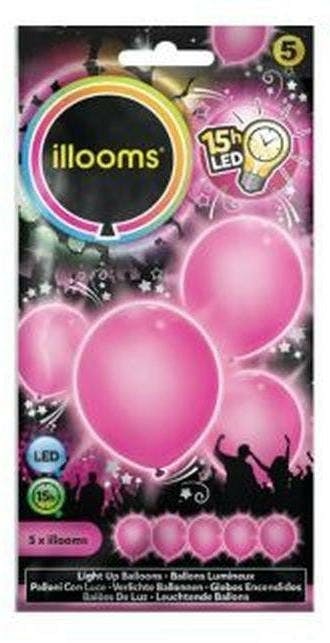 Illooms LED Ballonnen Roze (5-pack)