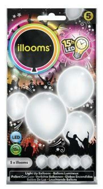 Illooms LED Ballonnen Wit (5-pack)