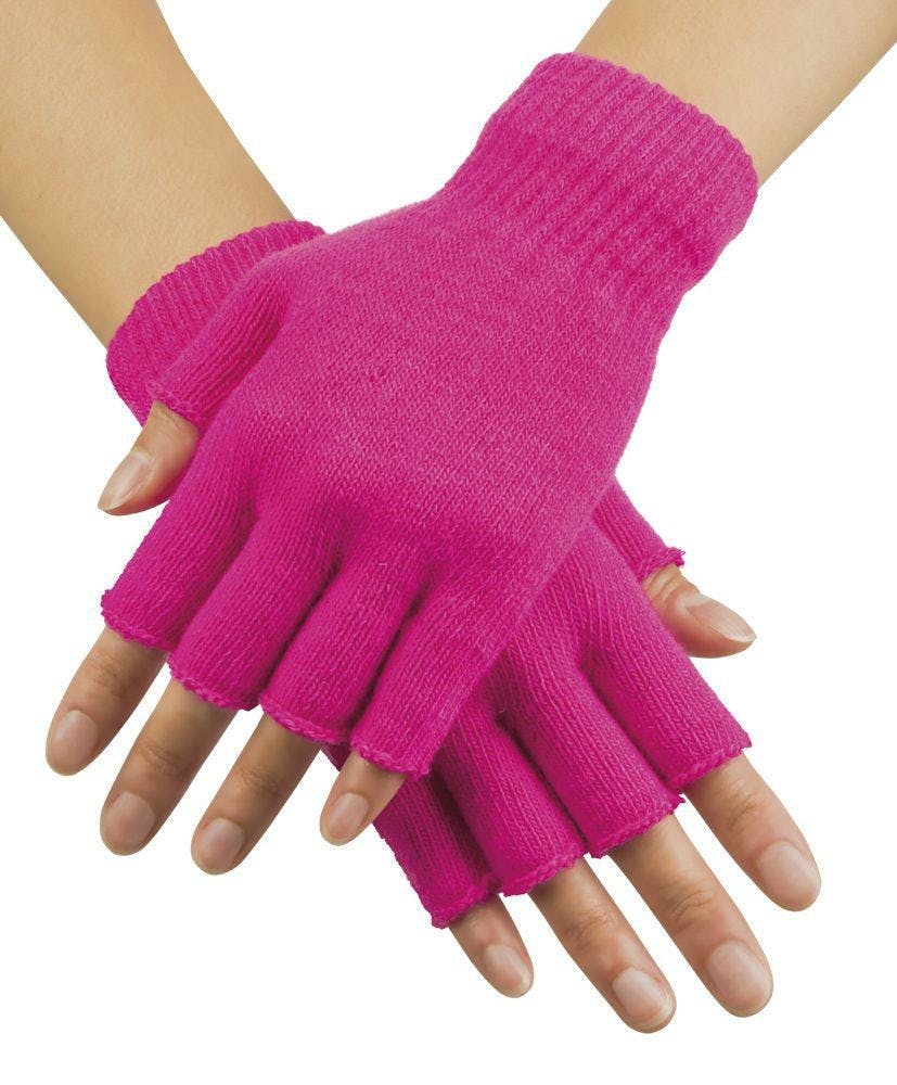 Pols Handschoenen Zonder Vingertoppen Neon Pink