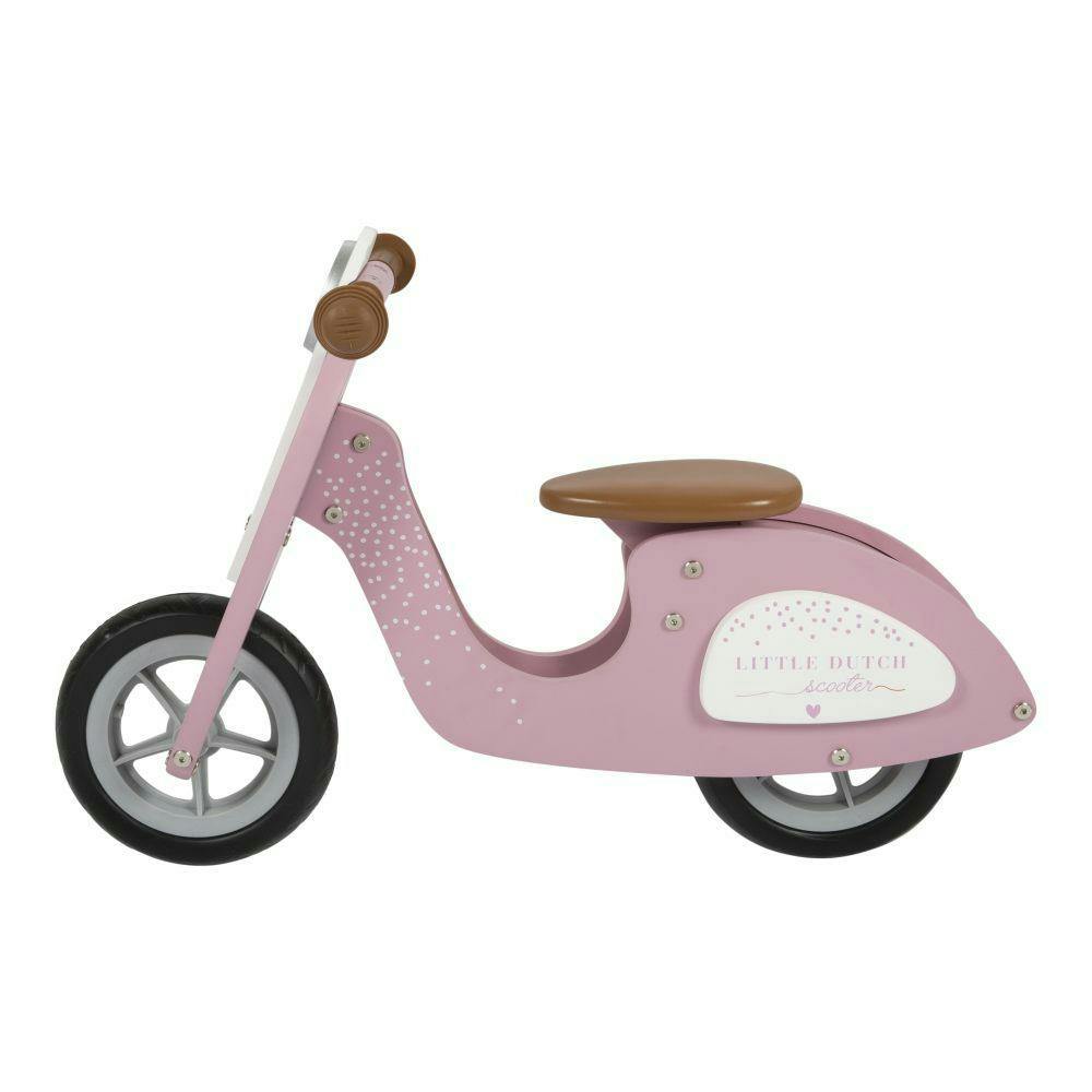 Little Dutch Houten Loopfiets scooter roze