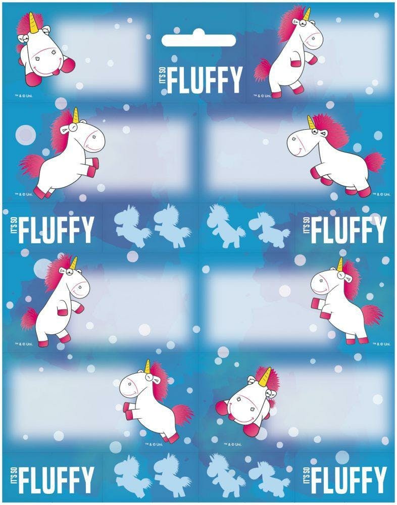 Fluffy Unicorn Etiketten