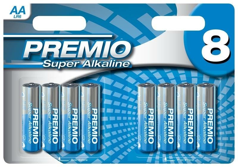 8 piles ALKALINE PREMIO LR06