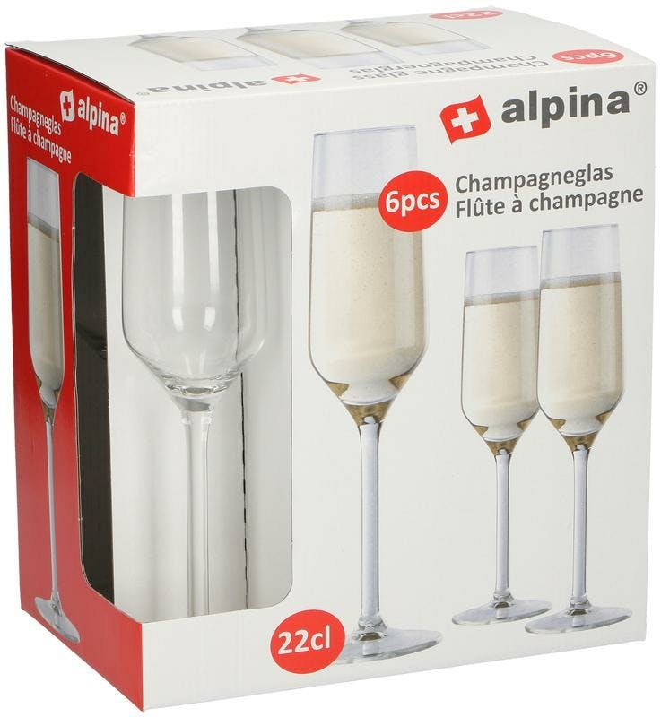 Champagneglas In Glas 22Cl 6St