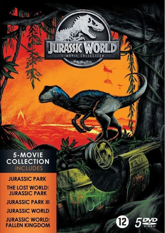 DVD JURASSIC WORLD 1-5 COLLECTIE