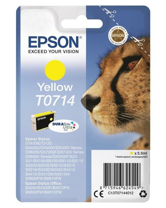 Epson Inktpatroon T0714 Geel