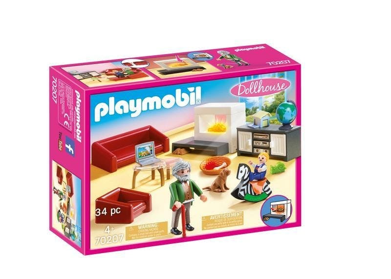 PLAYMOBIL Dollhouse Huiskamer Met Openhaard - 70207