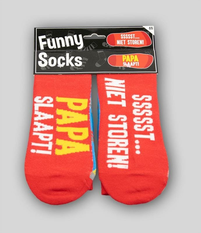 Funny Socks - Papa Slaapt Ssst