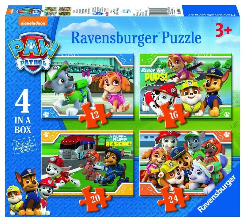 Ravensburger PAW Patrol 4In1Box Puzzel - 12+16+20+24 Stuks - Kinderpuzzel