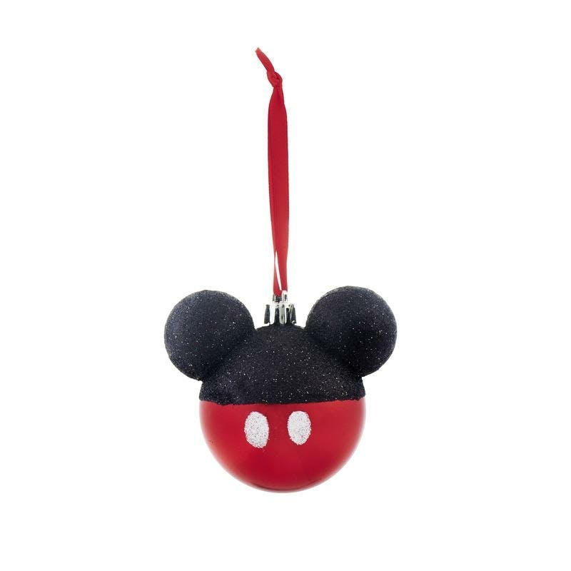 Kerstbal Mickey Mouse pailletten 7,5 cm