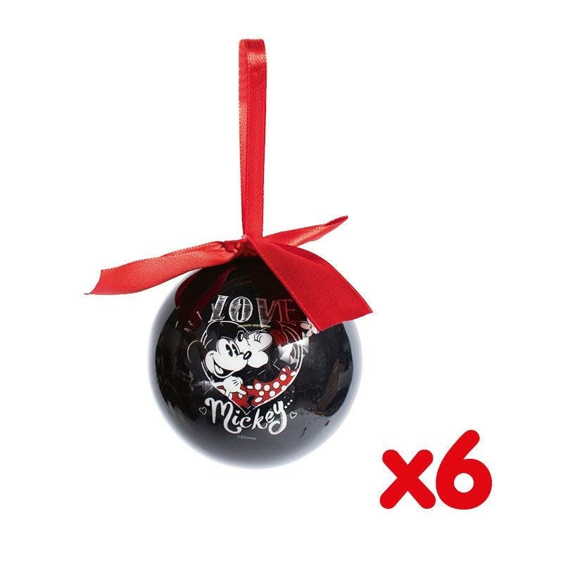 Bundel - Kerstbal Mickey Mouse 6X