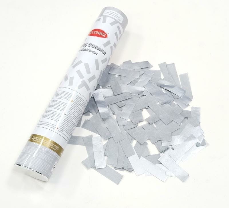 Party Cannon 27.5Cm Paper Strips Silver