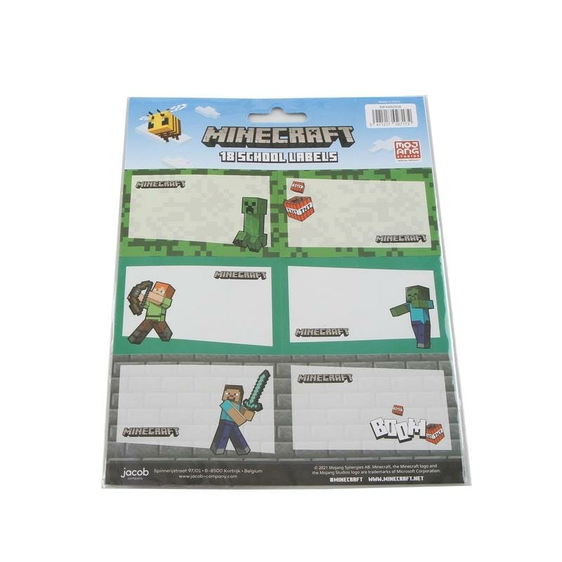 Schooletiketten Minecraft Set 18St