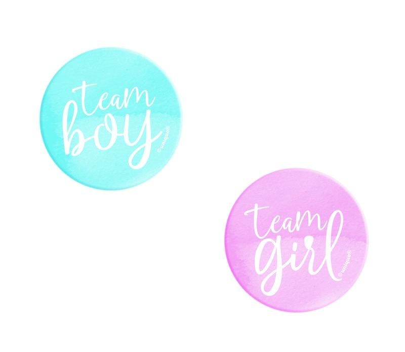 Favide 40 Pieces Gender Reveal Button Team Boy Girl India