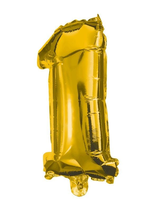 Folieballon Goud Number 1 (86Cm)