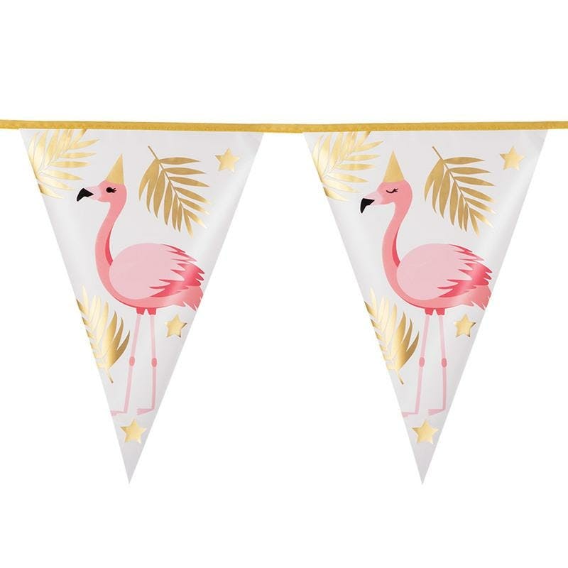 Vlaggenlijn Folie Flamingo (4 M)