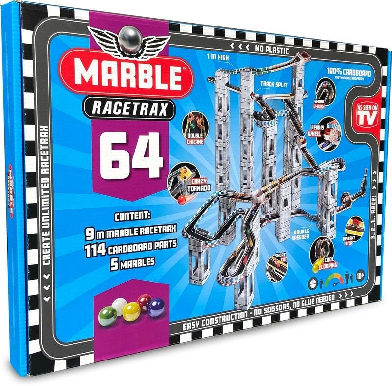 Knikkerbaan Marble Racetrax Grand Prix - Racebaan - 64 Sheets 9 Meter