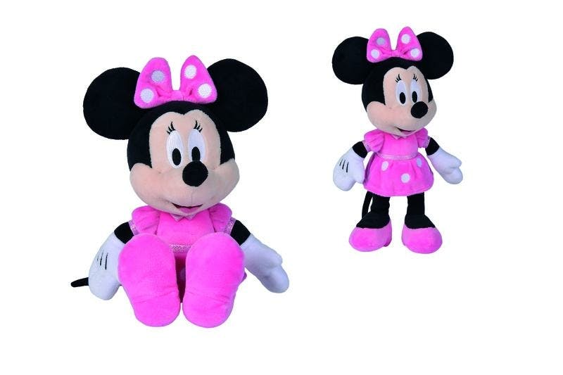 Disney knuffel Minnie Mouse hot pink dress 25 cm