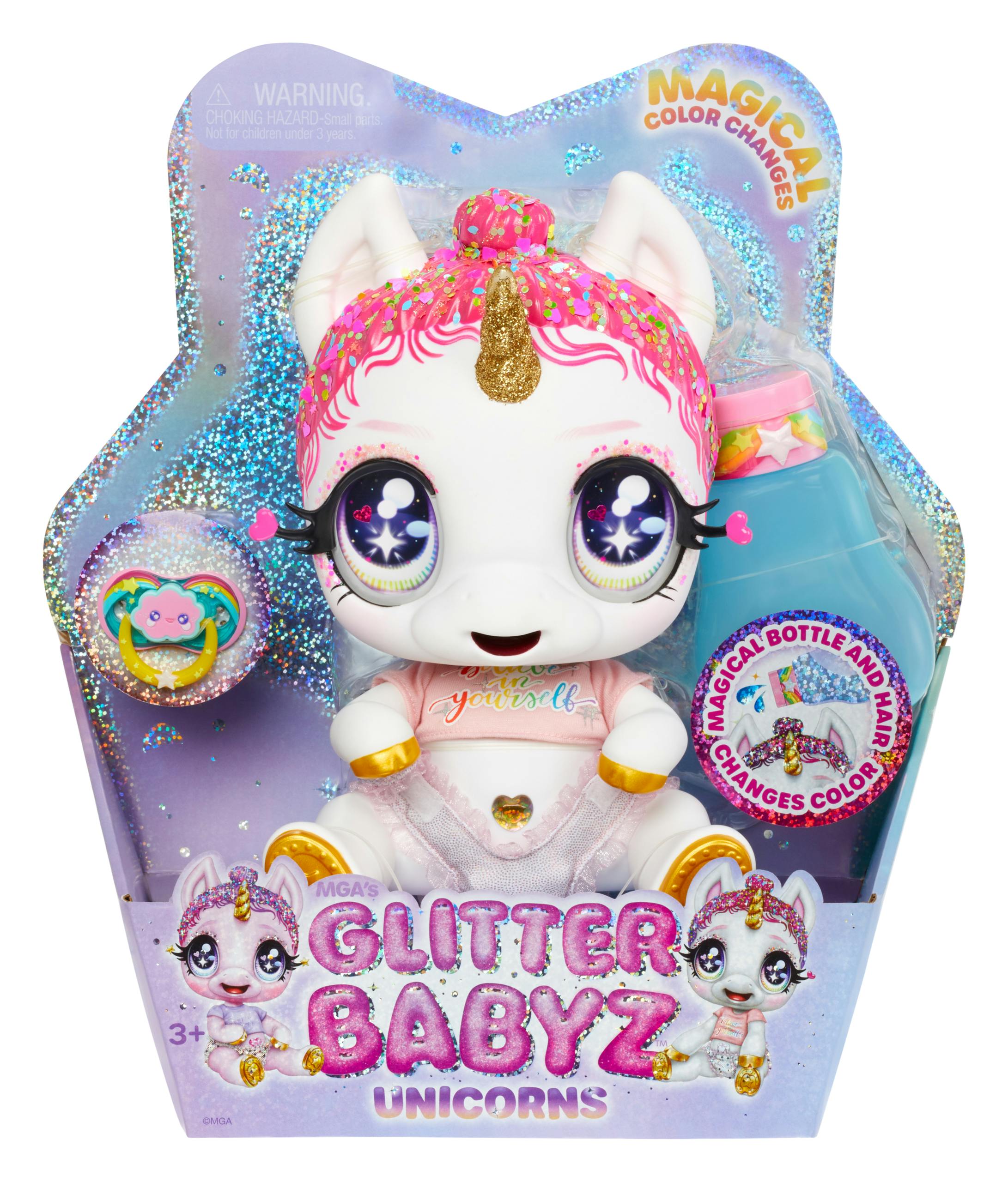 Glitter Babyz Unicorn Pop Pink Rainbow - Lunita