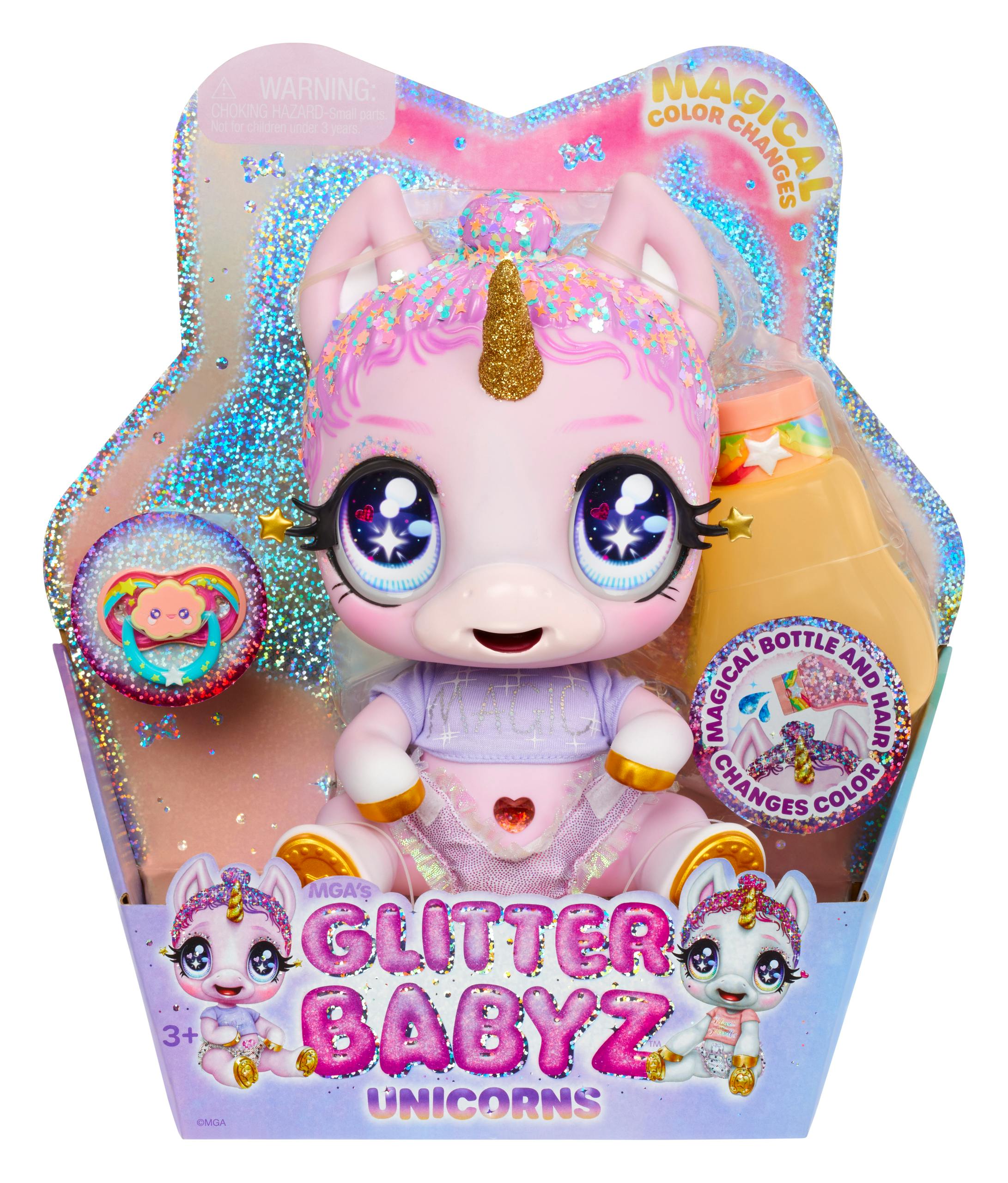 Glitter Babyz Unicorn Pop Pink Rainbow - Jewels 