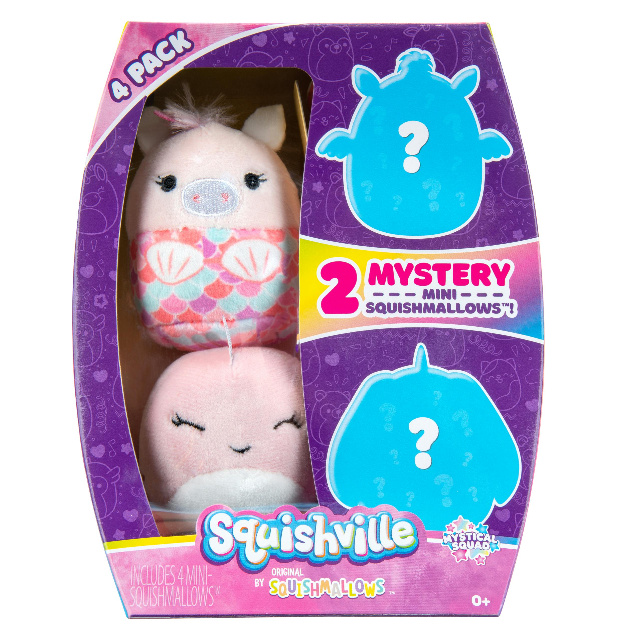 Squishmallows Squishville Knuffel 4-pack (1 van assortiment)