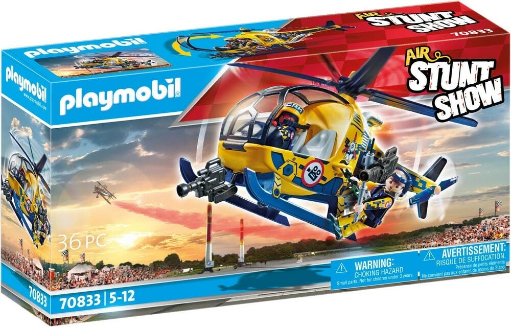Playmobil Air Stunt Show hélicoptère équipe Tournage (70833)