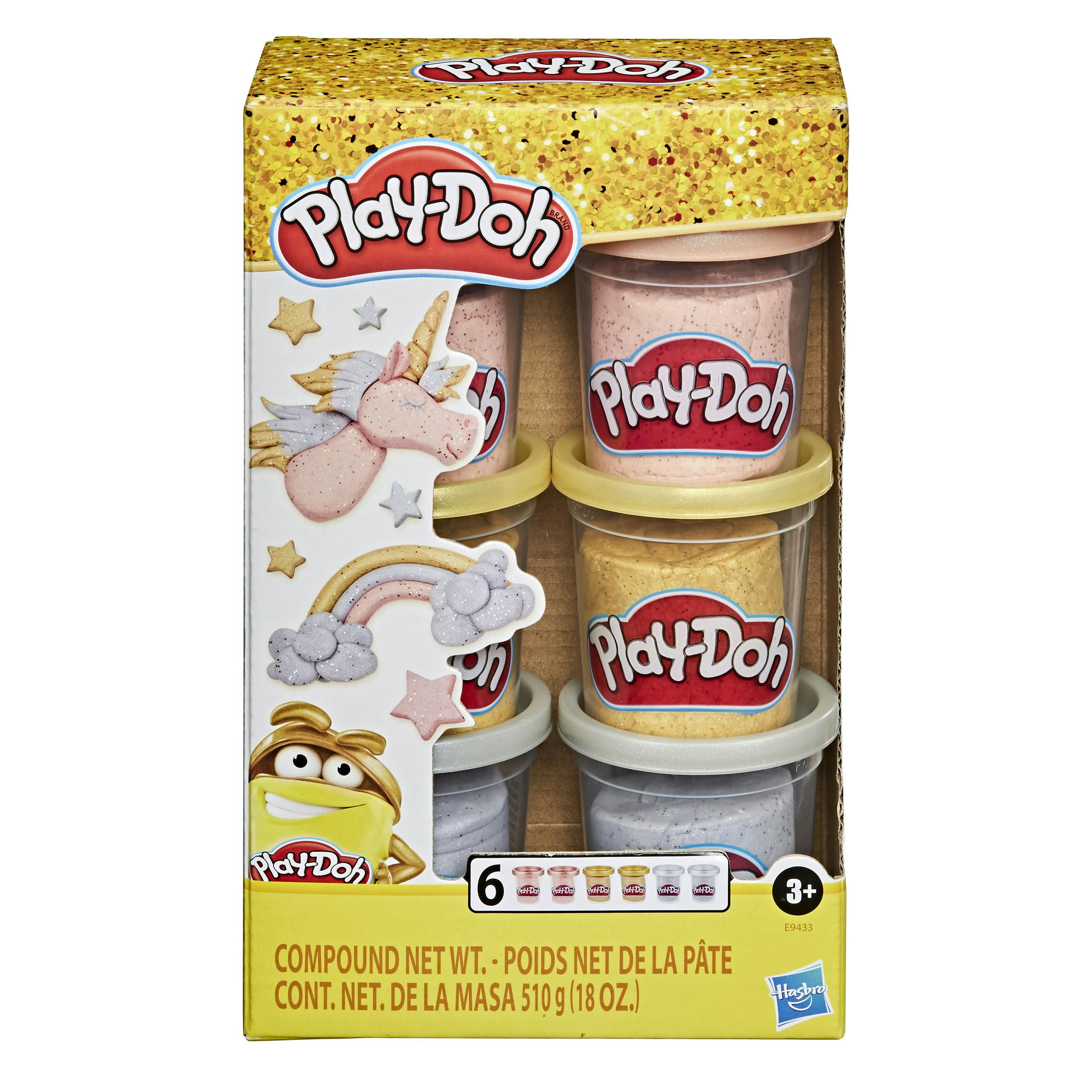 Play-Doh Klei Metaalkleur - 6 Stuks