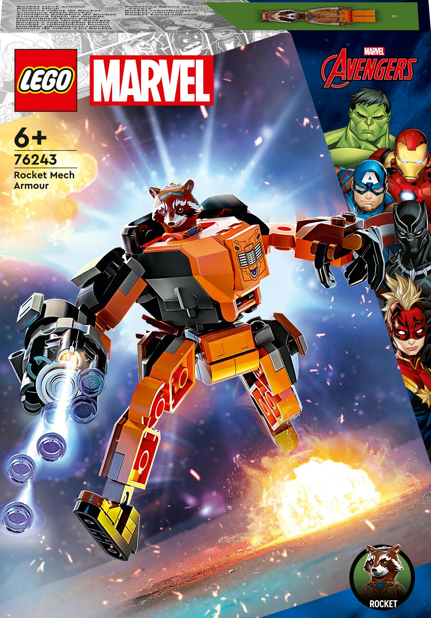 LEGO Marvel Avengers Marvel Rocket Mechapantser Actiefiguur (76243)