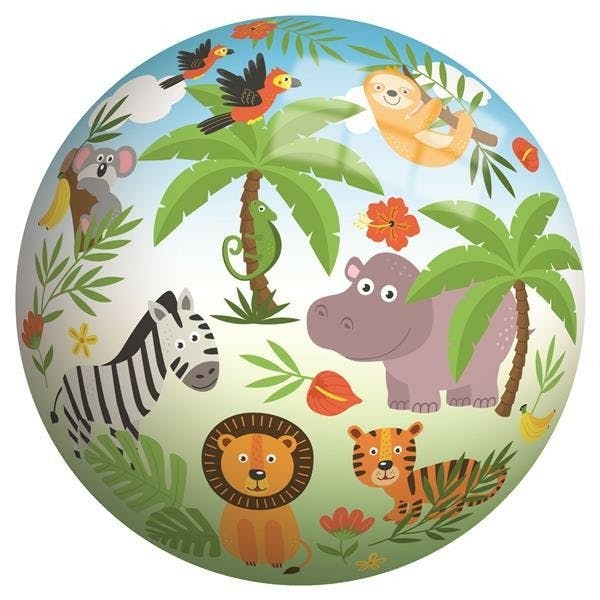 Bal PVC Jungle met dieren 23 cm