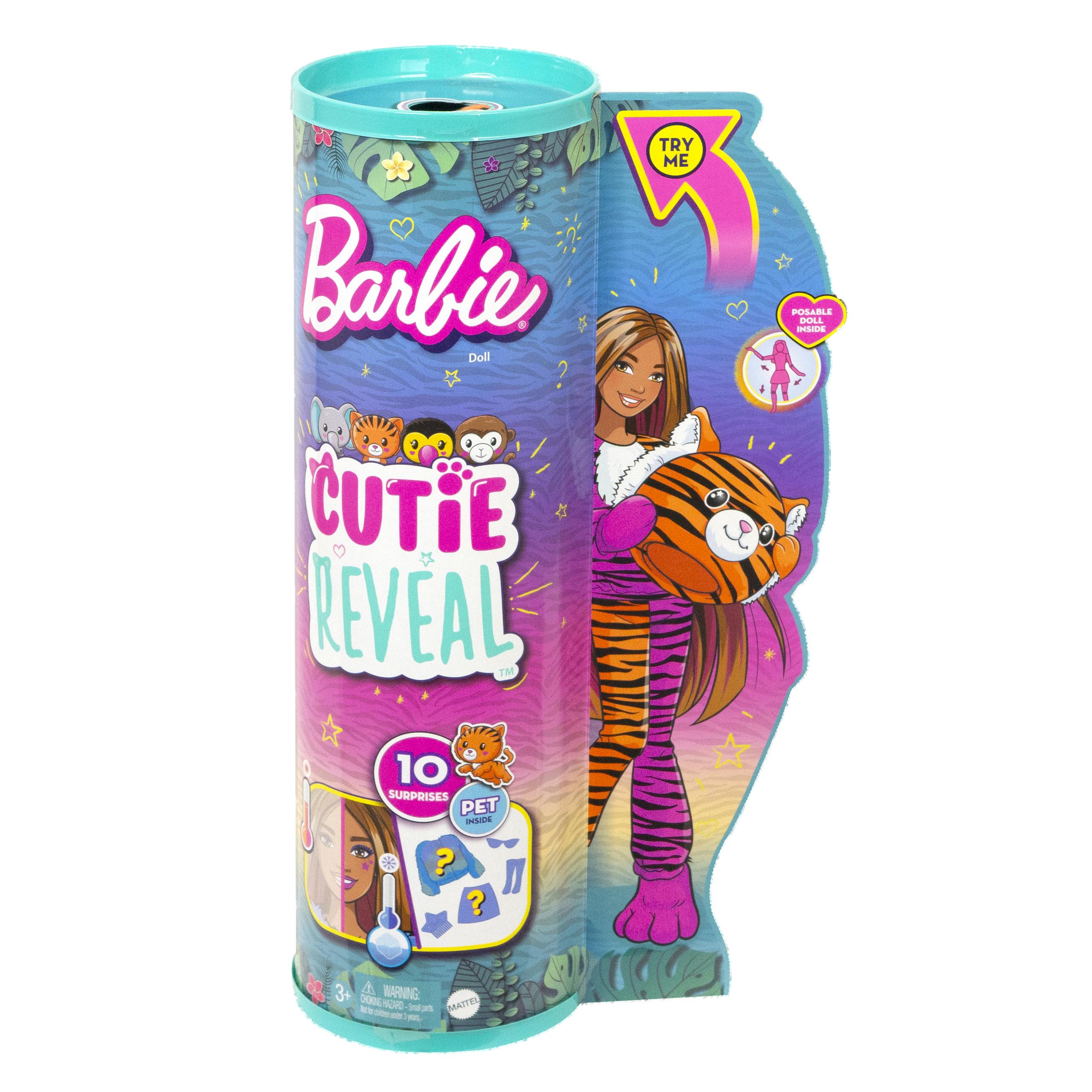 Barbie Cutie Reveal Jungle Series Pop - Tijger