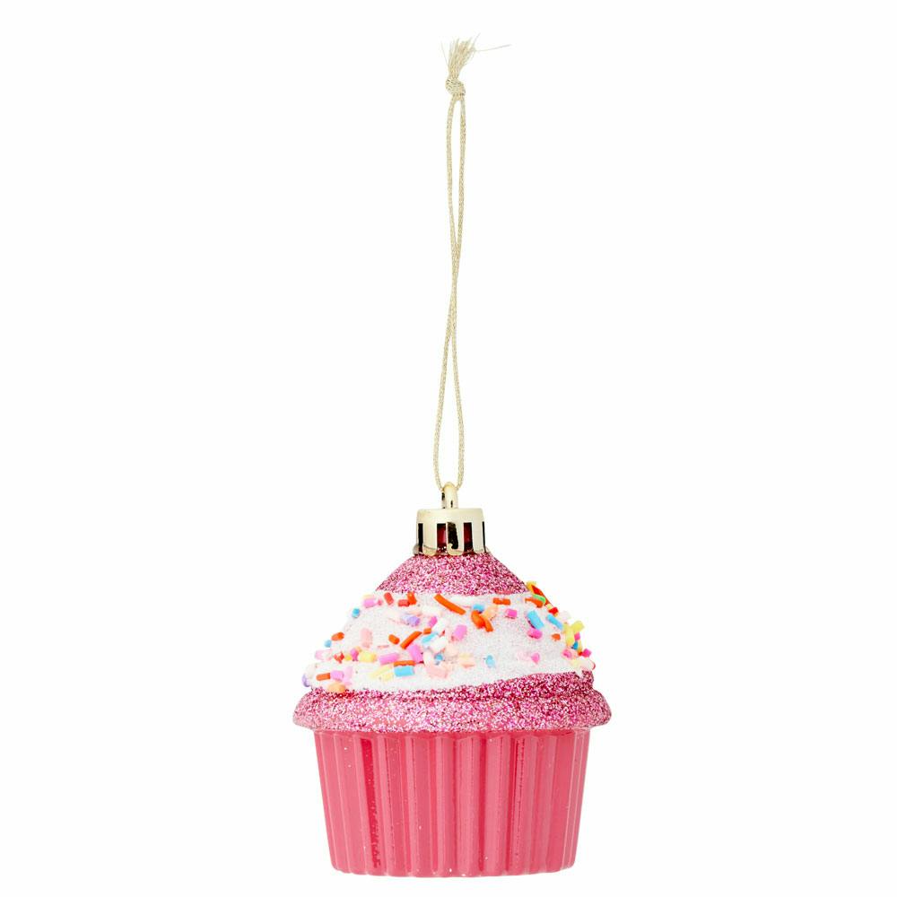Kersthanger Cupcake 5 Cm - Roze