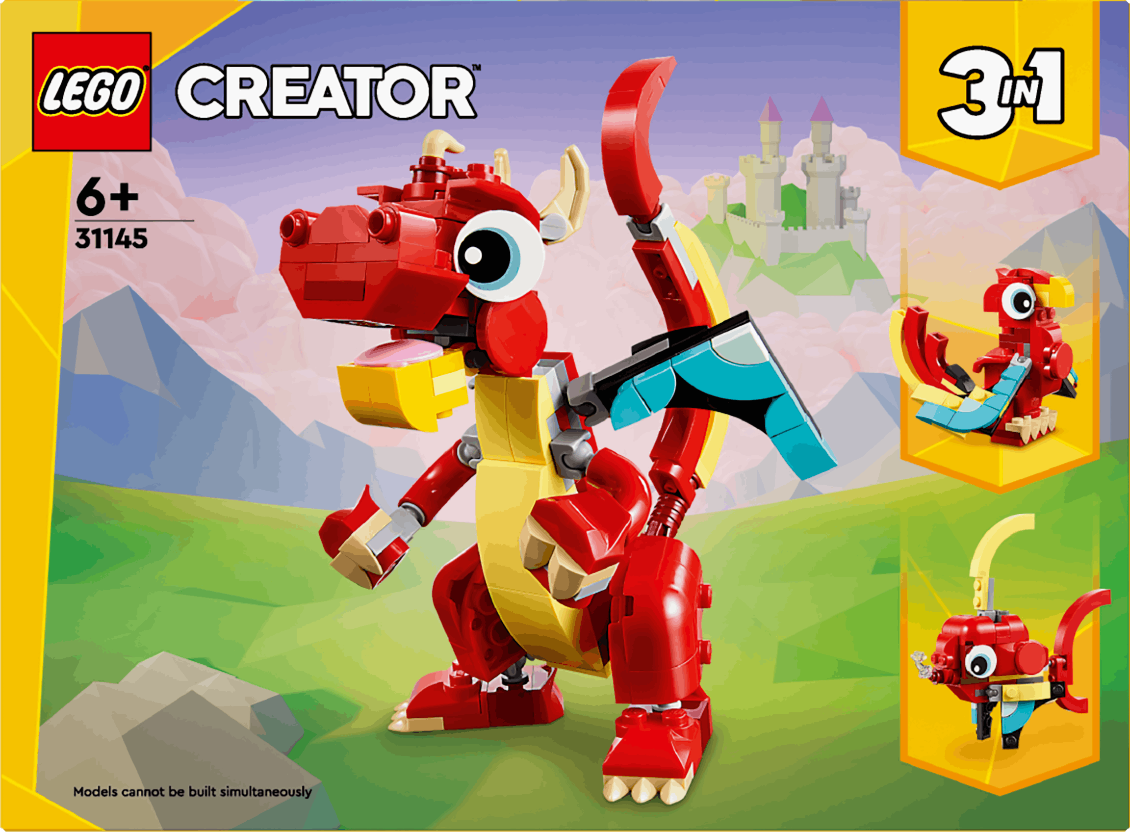 Lego Creator 3 In 1 Rode Draak (31145)