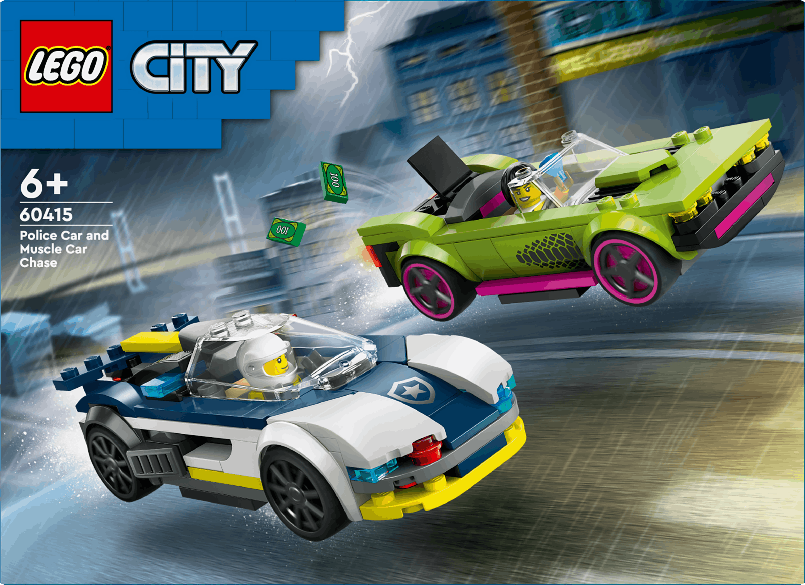 Lego City La Course-poursuite Entre La Voiture De Police Et La Super Voiture (60415)