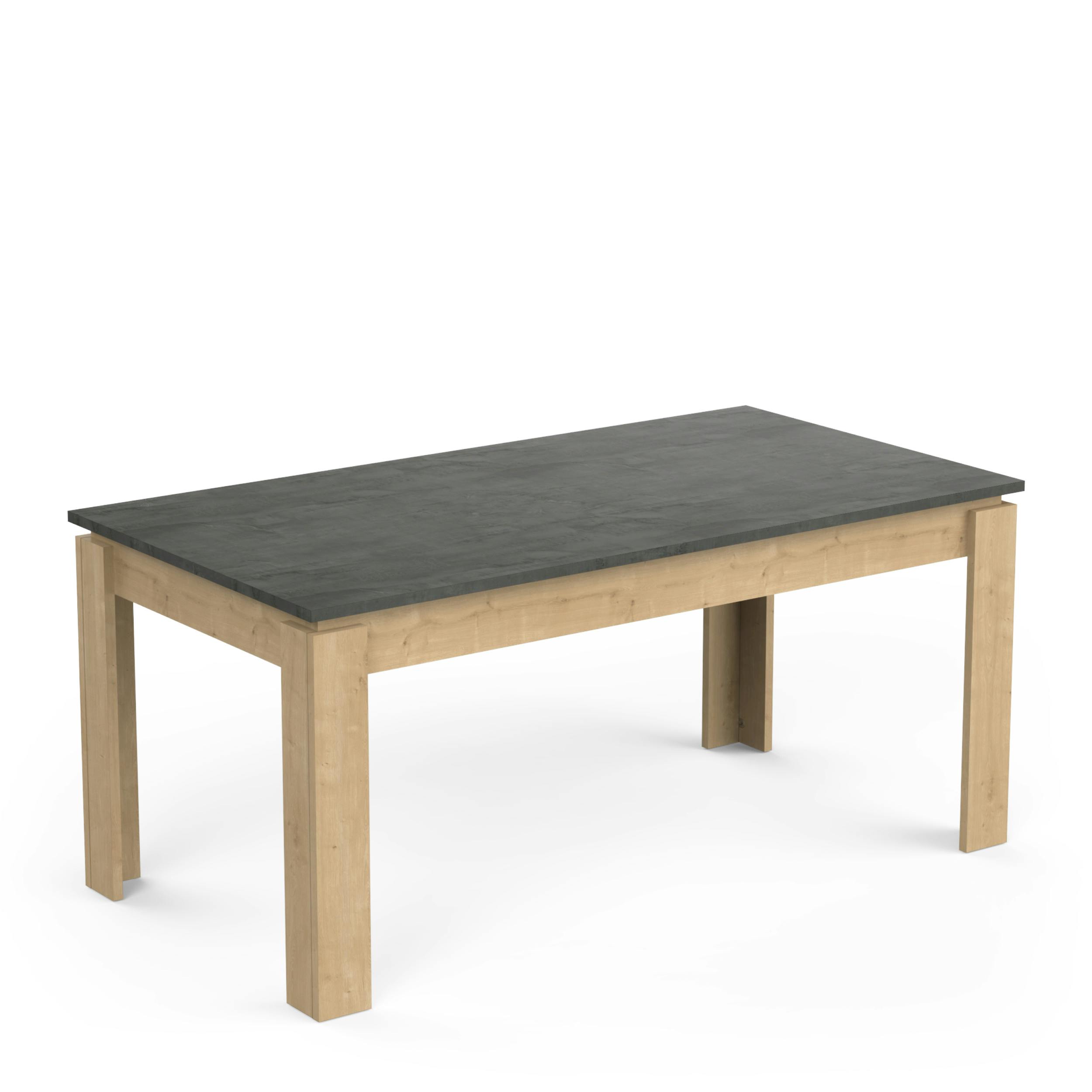 Table 170X90 Cm " Austin" - Imitation Chêne Hamilton Et Anthracite