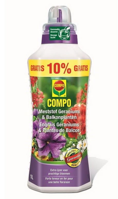 Engrais Géraniums & Plantes De Balcon Compo 900ml+100ml