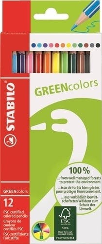 Boîte De 12 Crayons De Couleur Greencolors Stabilo