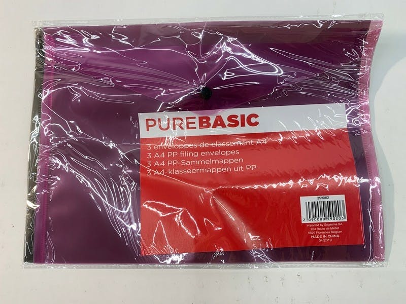 Pure Basic 3 Enveloppes A4 Pp