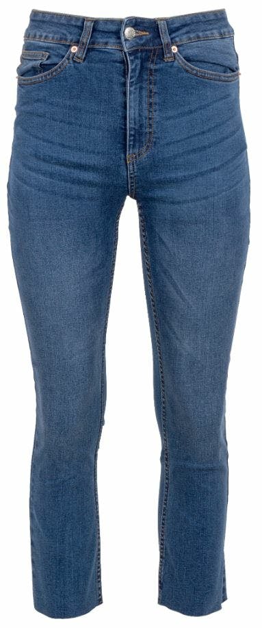 Blauwe Cropped Flare Jeans Voor Dames