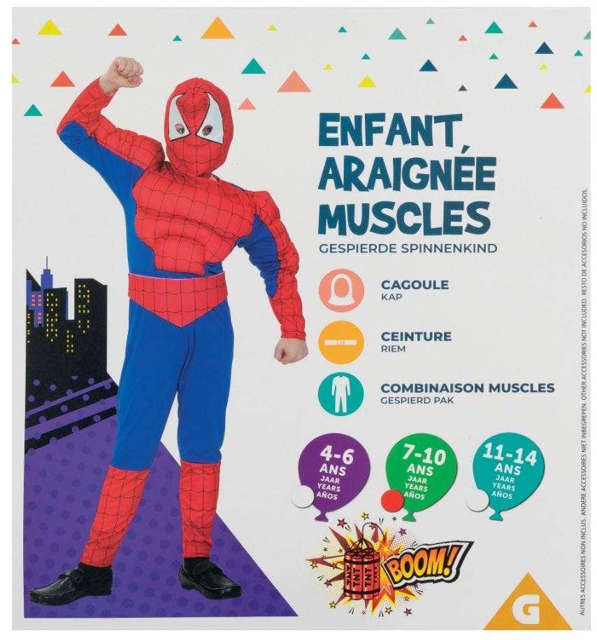 Kostuum Spiderman Spieren