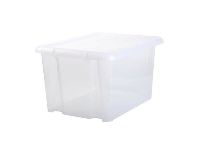 Box Plastique Transparent 80l + Couvercle