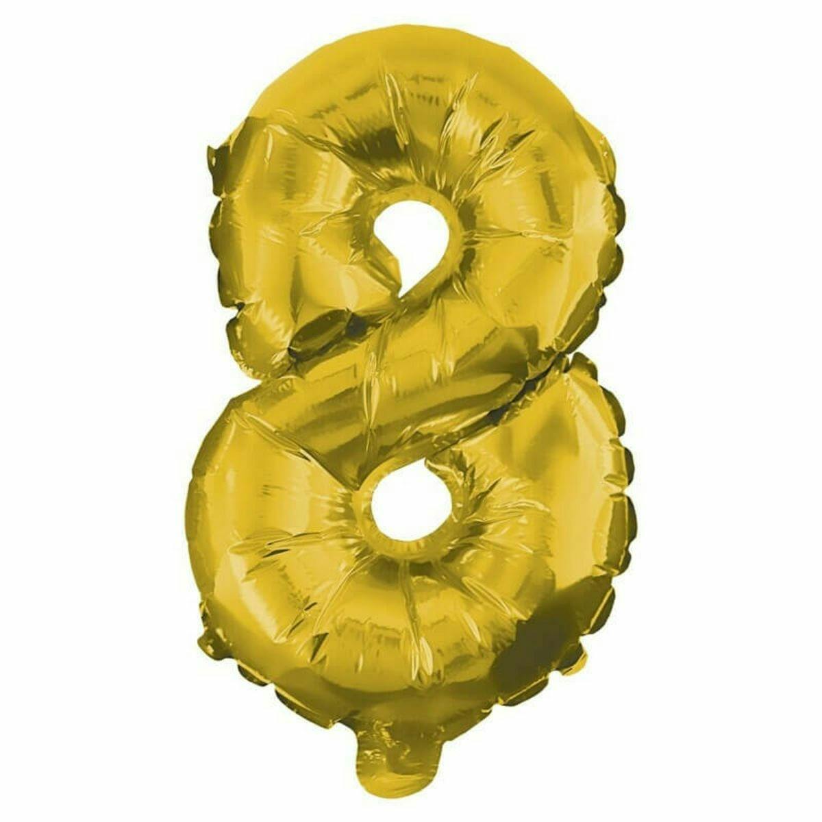 Ballon Nummer 8 Goud
