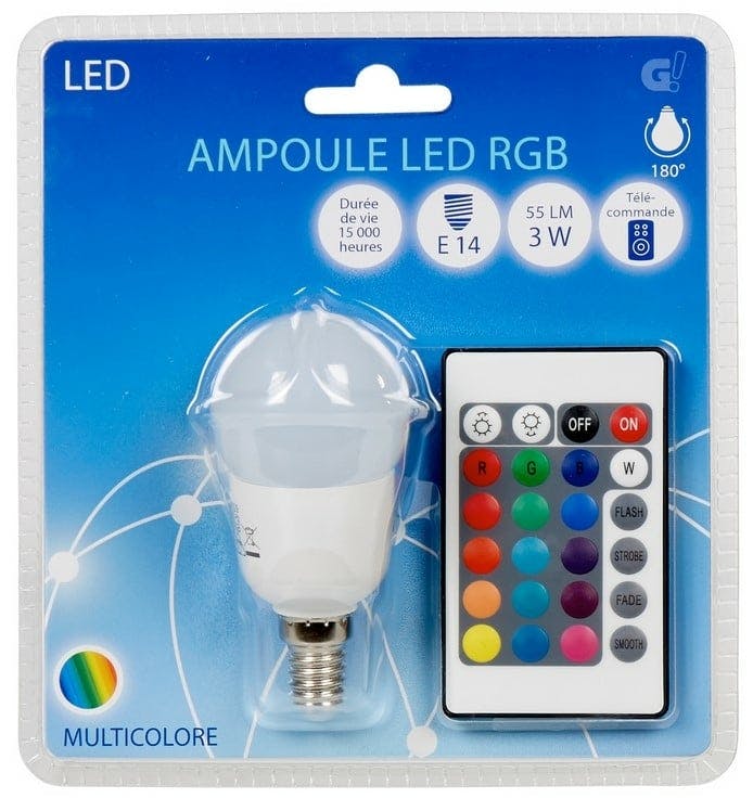 Ampoule Led Rgb G45 E14
