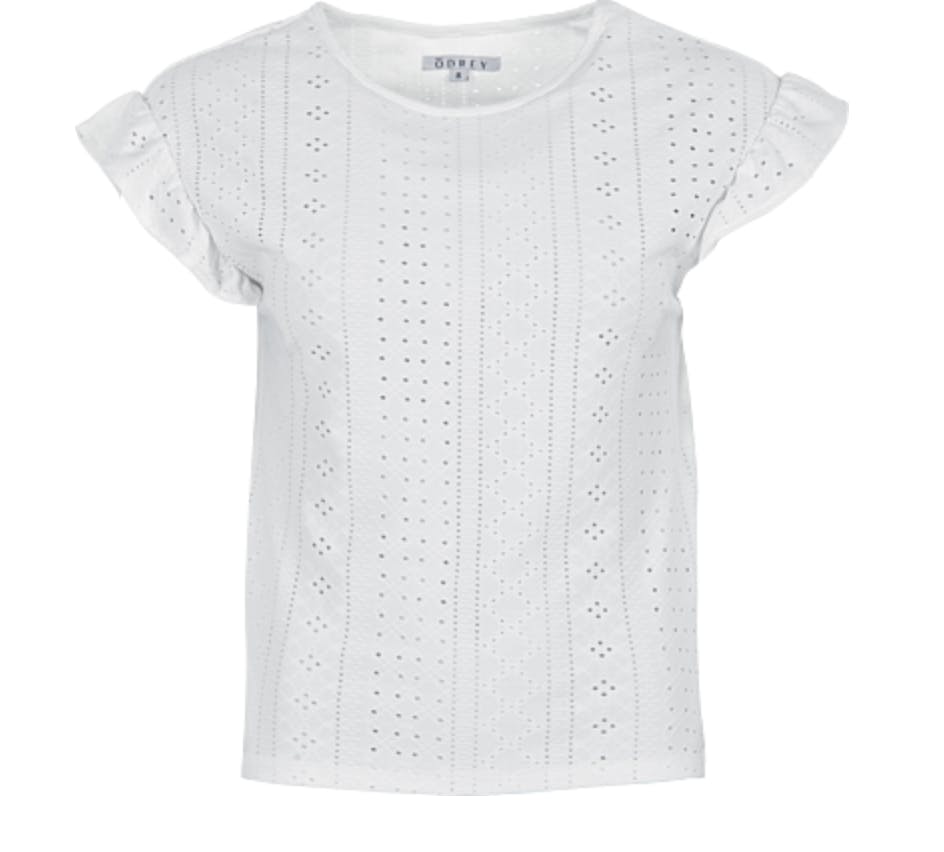 ôdrey T-shirt Brodé Blanc Femme