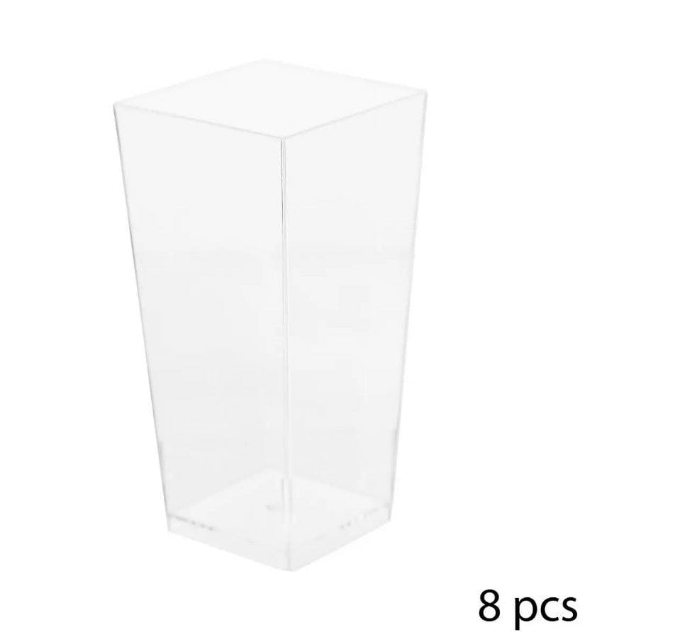 Set 8 Vierkante Glazen 8,5 Cl