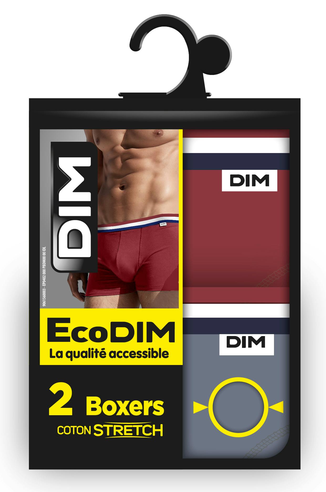 Dim Lot 2 Boxers Eco Dim Fashion Boxer Rouge/gris
