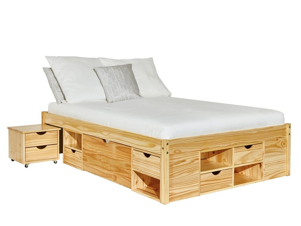 Claas Multi Opbergbed 180x200cm Naturel Hout