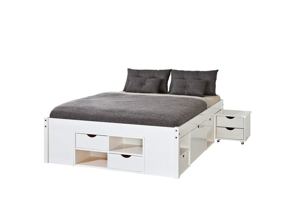 Opbergbed Till 160x200cm Wit