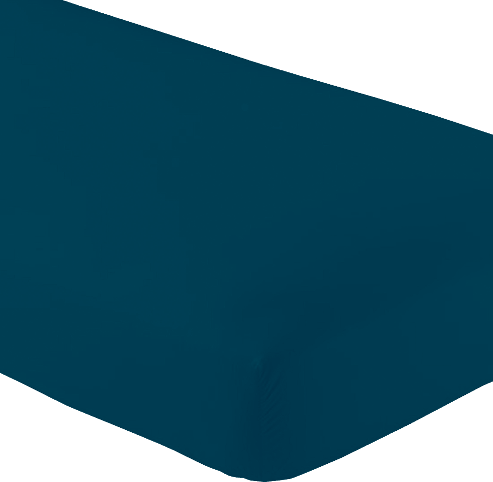 Drap Housse 160x200Cm 100% Coton Bleu 