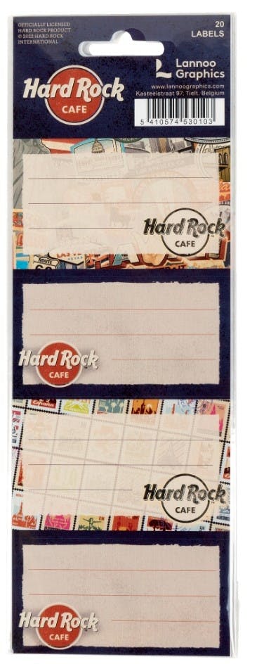 Schooletiketten Hard Rock Café - 20 Stuks